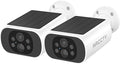 ARCCTV Solar Security Camera Outdoor Wireless, 4MP Battery Powered Home Surveillance Camera with Embedded Solar Panel, PIR Motion Sensor, 2.4G/5G Dual Band WiFi (2 Pack)