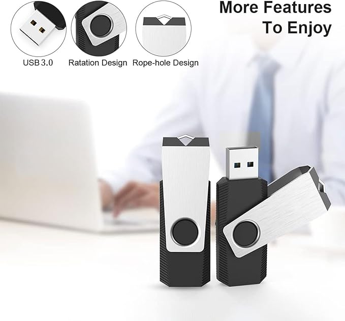 KEXIN 16GB Flash Drive 2 Pack USB 3.0 Flash Drive 16G Thumb Drive Jump Drive Memory Stick Data Storage Pen Drive Black Blue