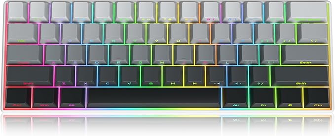Guffercty kred Gradient PBT Key caps for Mechanical Keyboards, 135-keys Custom Minimalist Side Printed Double Shot Keycaps Cherry Profile for Gaming Keyboard (Polar)