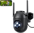 3MP Security Camera Outdoor Wired: Camera for Home Security Outdoor 2.4G/5G WiFi Homekit Dome Surveillance Video Cam Outside 360° PTZ Auto Tracking Color Night Vision 24/7 Recording Motion Detection