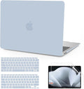Anban Compatible with MacBook Air 13 inch Case M1 2021 2020 2019 2018 A2337 A2179 A1932 Touch ID, Matte Plastic Hard Shell+2 Keyboard Cover+Screen Protector for MacBook Air 13.3 inch Case, Baby Blue