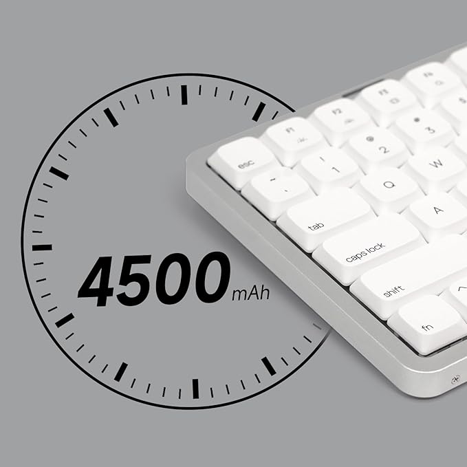 Akko Air 01 Low Profile Wireless Mechanical Keyboard RGB Backlit, Hot Swappable Native Mac Layout 2.4GHz/Wired/BT Aluminum Gaming Keyboard, Cloudy White, Kailh Drift