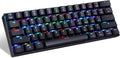 MOTOSPEED 60% Mechanical Keyboard Portable 61 Keys RGB LED Backlit Type-C USB Wired Office/Gaming Keyboard for Mac, Android, Windows（Blue Switch）