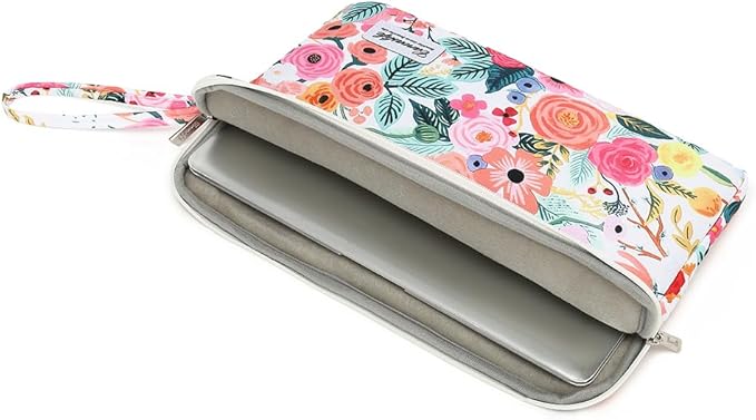 Canvaslife Laptop Sleeve Case Cover with Pocket for MacBook Pro 14 inch and 14 inch-14.4 inch HP, Lenovo, Dell, ASUS, Acer Notebook Computer (New Garden Roses)