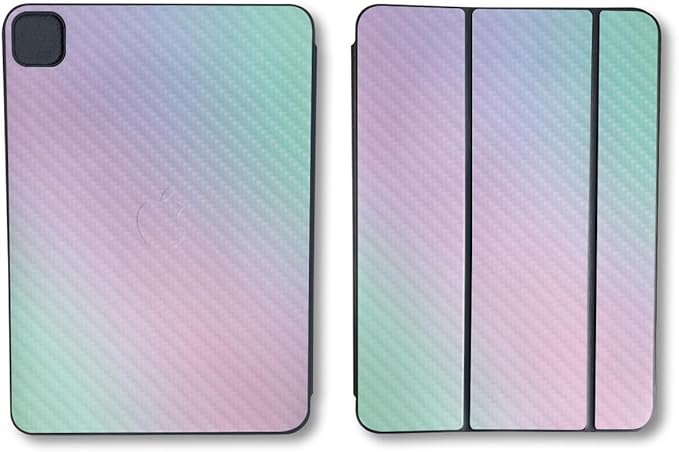 Carbon Fiber Skin Compatible with Apple Smart Folio for iPad Pro 11-inch (M4/M5) 2025 - Cotton Candy - Premium 3M Vinyl Protective Wrap Decal Cover | Crafted in The USA by MightySkins
