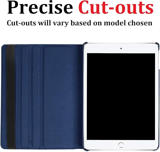 Vultic Rotating Case for iPad 9.7 inch [5th/6th Gen 2017/2018], 360 Degree Stand [Auto Sleep/Wake] Folio PU Leather Smart Cover (Hot Pink)