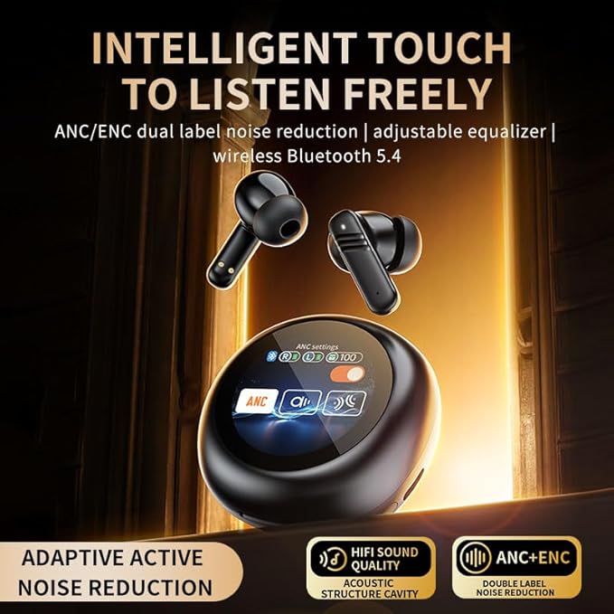 LX-30ANC+ENC Noise Reduction in Ear Touch Screen Multifunctional Bluetooth Earphones IPX4 Waterproof