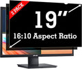 [2 Pack] 19 Inch Privacy Screen Filter for Widescreen 16:10 Monitor | Privacy Shield | Anti-Glare | Anti-Blue light | Eye Protection | Anti-SPY | Computer Security Private Filter Protector