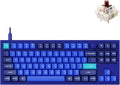 Keychron Q3 Wired Custom Mechanical Keyboard Knob Version, TKL Tenkeyless QMK/VIA Programmable Macro with Hot-swappable Gateron G Pro Brown Switch Compatible with Mac Windows Linux (Blue)