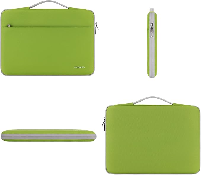 DOMISO 14 inch Laptop Case Sleeve Protective Cover Compatible with 15 inch MacBook Air M4 M3 M2,MacBook Pro,14-15 inch HP Dell ASUS Lenovo Chromebook,Waterproof Computer Cases Bag,Tender Green