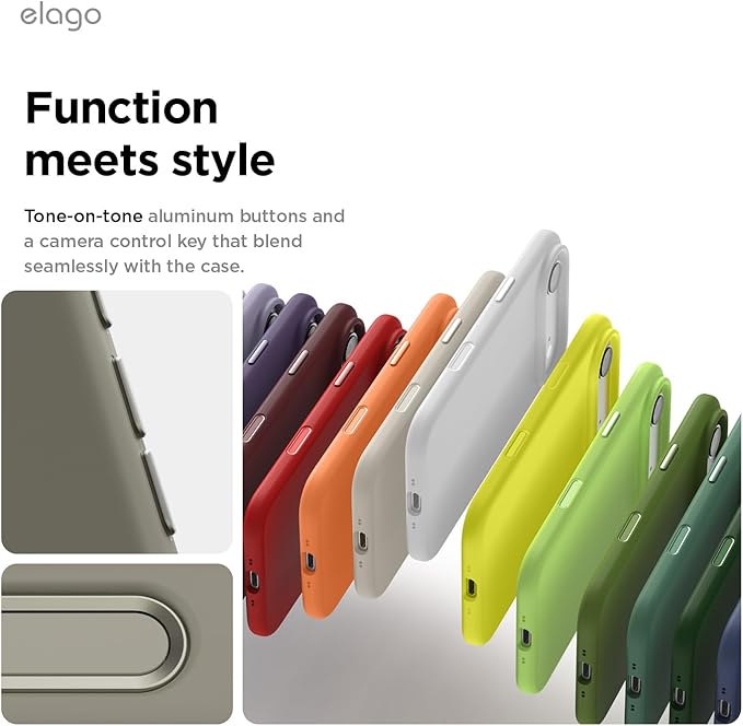 elago for iPhone Air Case, Premium Magnetic Silicone Case, Compatible with MagSafe, Liquid Silicone Material, Protective Cover, Shockproof, Slim Phone, 6.5 inch (Medium Grey)
