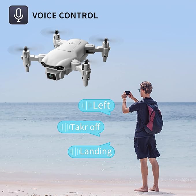 4DV9 Mini Drone with 1080P HD Camera for Kids Live Video RC Quadcopter for Adults Beginners Toys Gifts,Altitude Hold, Waypoints Functions,One Key Start,3D Flips,3 Batteries,Gray