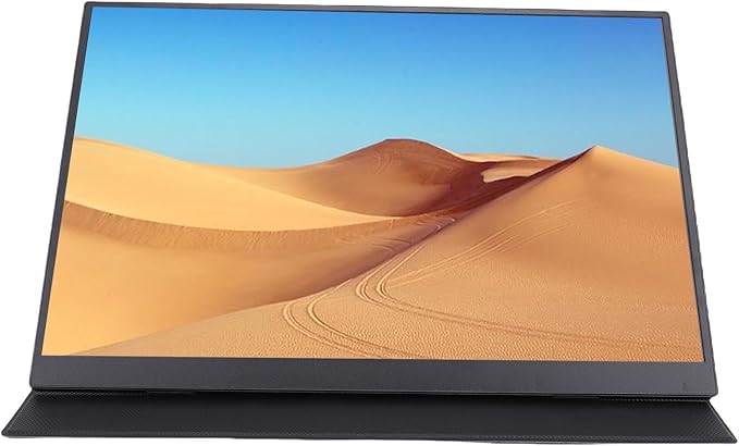 16 Inch Portable Monitor, 4K UHD 60Hz Computer Display with 100% SRGB, USBC & Mini, Builtin Speakers, Second Screen for Laptop PC Phone Gaming
