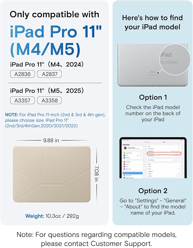 MOFT Dynamic Folio Case for iPad Pro 11-inch (M5 2025 / M4 2024), Slim Magnetic Stand Case with 20+ Viewing Angles, Auto Wake/Sleep, Ultra Thin, Beach White x Terracotta