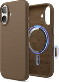 elago for iPhone 17 Case, Premium Magnetic Silicone Case, Compatible with MagSafe, Liquid Silicone Material, Protective Cover, Shockproof, Slim Phone, 6.3 inch (Brown)