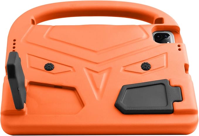 Kids Case for iPad Pro 11-inch 4th/3rd/2nd Generation(2020-2022), Techcircle Child Shockproof EVA Protective Handle Stand Case for iPad Air 5/Air 4 10.9", Support Pencil Charging, Orange