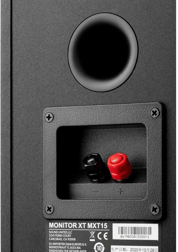 Polk Monitor XT15 Pair of Bookshelf or Surround Sound Speakers - Hi-Res Audio Certified, Dolby Atmos & DTS:X Compatible, 1" Terylene Tweeter & 5.25" Dynamically Balanced Woofer (Pair, Midnight Black)