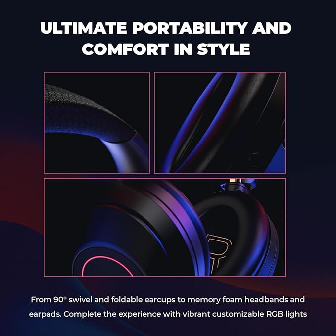 Creative Zen Hybrid Pro (Classic) Wireless Over-Ear Headphones with LE Audio, BT-L3 Wireless LE Audio Transmitter and Boom Mic, Up to 100 Hours, Hybrid Active Noise Cancellation, Ambient Mode