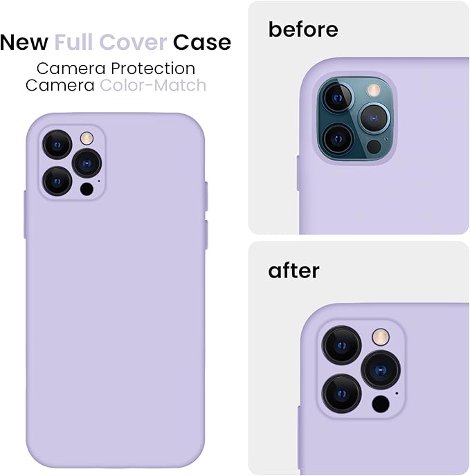 FireNova Designed for iPhone 13 Pro Max Case, Silicone [Camera Protection] Phone Case, Soft Anti-Scratch Microfiber Lining Inside, 6.7 inch, Clove Purple
