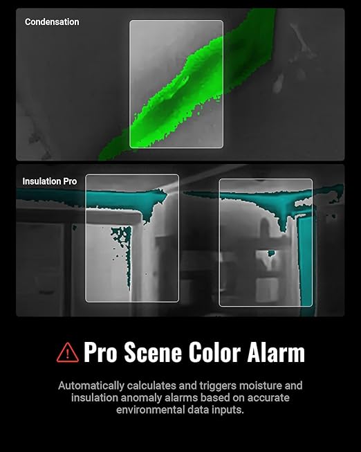 F2W Thermal Camera 256x192 IR Resolution,640x480 Super Resolution Thermal Imaging Camera, IntellFault Intelligent Scene,3.2" Screen,25Hz,-4°F to 1022°F,App Image Transfer & PC Analysis,Case