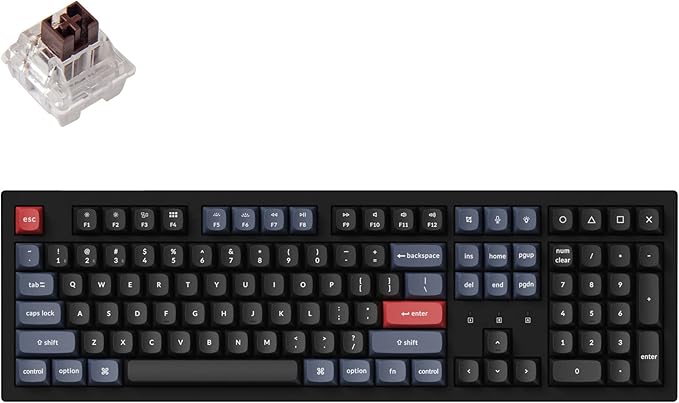 Keychron K10 Pro Wireless Custom Mechanical Keyboard, Full-Size QMK/VIA Programmable Bluetooth/Wired White Backlight with Hot-swappable Keychron Super Brown Switch Compatible with Mac Windows Linux