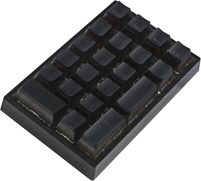 BOYI TD21 HotSwap Mechanical Numeric Keypads,21 Keys Mini Numpad Portable Keypad BT5.0/2.4G/Wired Keyboard RGB Number Pad Wireless Numeric Keypad(Black Color with OEM Profile PBT Pudding Keycaps)