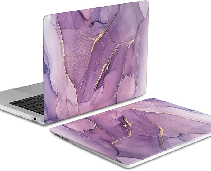 iCasso for MacBook Air 13 inch Case 2025 2024-2022 Release M4 A3240 M3 A3113 A2681 M2 with Liquid Retina Display, Hard Plastic Shell for Mac Air 13.6, TPU Keyboard Cover&Screen Protector, Purple