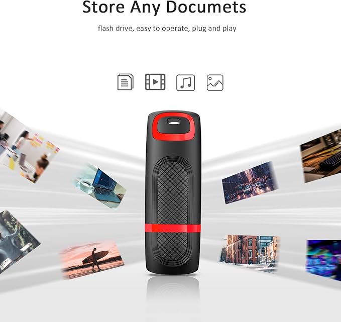 JUANWE 32GB USB Flash Drive USB 3.0 High-Speed Up to 80MB/S Thumb Drive Portable Memory Stick with LED Indicator for PC Laptop Backup Storage Data