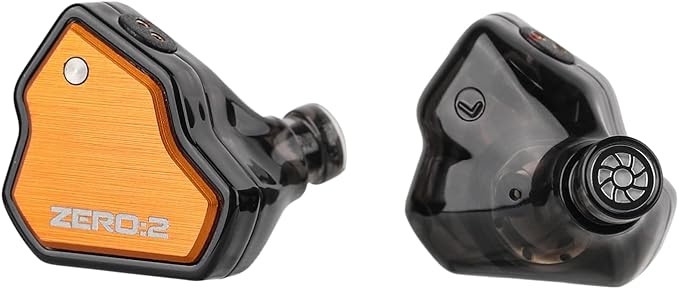 Linsoul 7Hz x Crinacle Zero:2 in Ear Monitor, Updated 10mm Dynamic Driver IEM, Wired Earbuds Earphones, Gaming Earbuds, with OFC IEM Cable for Musician (Orange, Typec MIC)