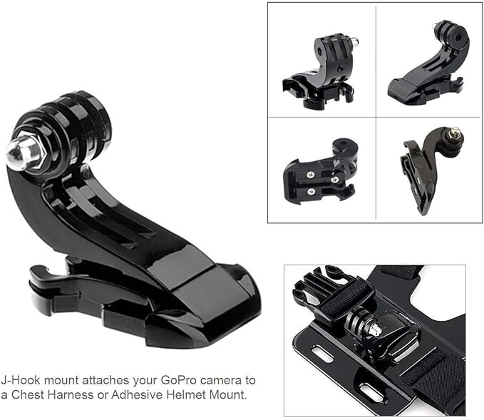 Action Camera Accessories Head Strap Mount Chest Harness Compatible with AKASO EK7000 Brave 4 Brave 7 LE V50X Native/GoPro HERO 13 12 11 10 9 8 7 6 5/VEMONT/Dragon Touch/ODDV/HLS/Apexcam/REMALI