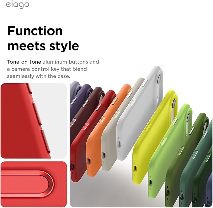 elago for iPhone Air Case, Premium Magnetic Silicone Case, Compatible with MagSafe, Liquid Silicone Material, Protective Cover, Shockproof, Slim Phone, 6.5 inch (Red)