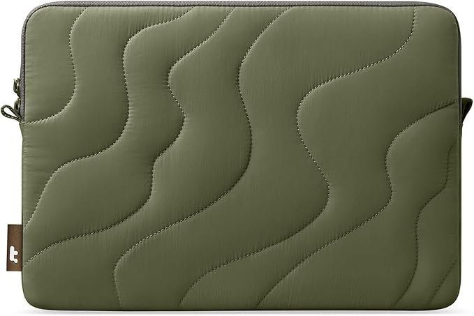 tomtoc 360 Protective Puffy Laptop Sleeve for 15-inch MacBook Air M5/A3448 (2026), M4/A3241 2025, M3/A3114, M2/A2941, 15" Surface Laptop 7th(Copilot+ PC)/6/5/4/3, Quilted Puffer Soft Computer Case Bag