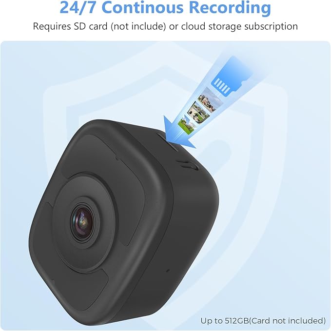 3K 5MP Window Security Camera, 2.4/5GHz WiFi Cameras for Home Security for Indoor & Outdoor Monitoring, Anti-Reflection Night Vision, AI Human Detection, 24/7 Continuous Recording (1Pack)
