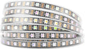 BTF-LIGHTING RGBW RGB+Natural White SK6812 (Similar WS2812B) 4 Colors in 1 LED Strip Individually Addressable 16.4ft 60Pixel/m 300LED Light Dream Color IP67 DC5V Black PCB (No Adapter or Controller)