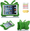 Kids Proof Case for Apple iPad mini 5/4/3/2/1 with Kickstand 3D Cartoon Soft EVA Foam Lightweight Shockproof Cover iPad mini 5th (2019) 4th/3rd/2nd/1st Generation 7.9", Green Butterfly