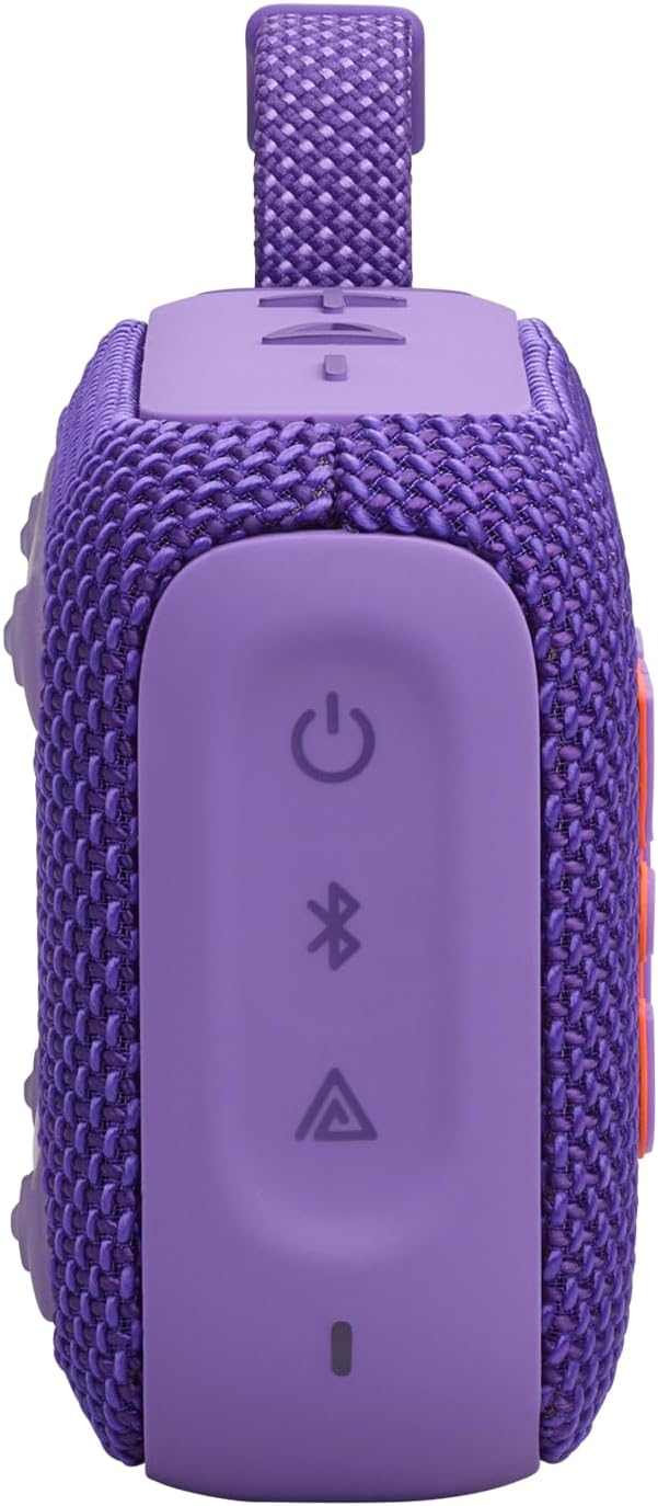 JBL Go 4 - Ultra-Portable, Waterproof and Dustproof Bluetooth Speaker, Big JBL Pro Sound with Punchy bass, 7-Hour Built-in Battery, Made in Part with Recycled Materials (Purple)