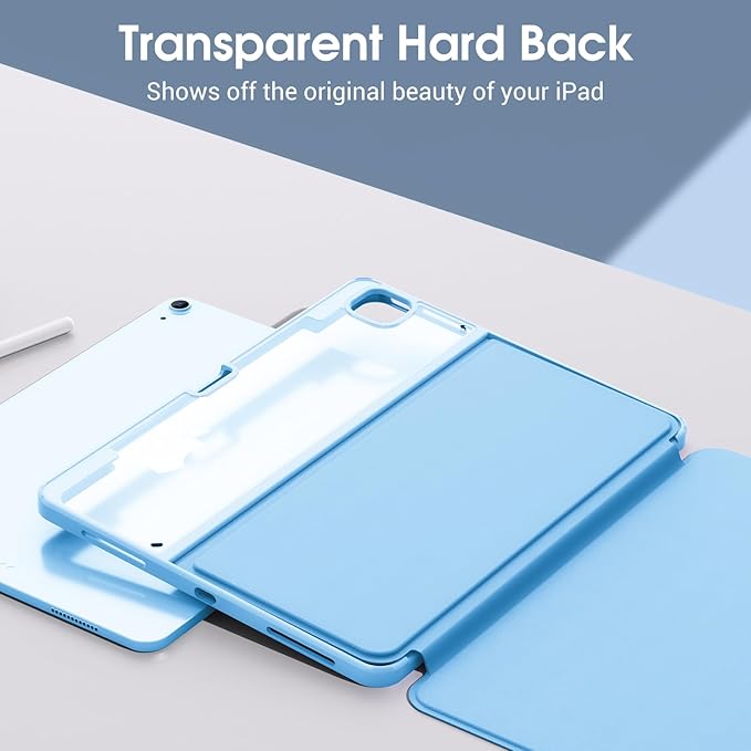 ProCase for iPad Air 13 Inch Case (2026/2025/2024) M4/M3/M2 & iPad Pro 12.9 inch 6th/5th/4th/3rd 2022/2021/2020/2018; Protective Folio Shockproof Case with Pencil Holder -Blue