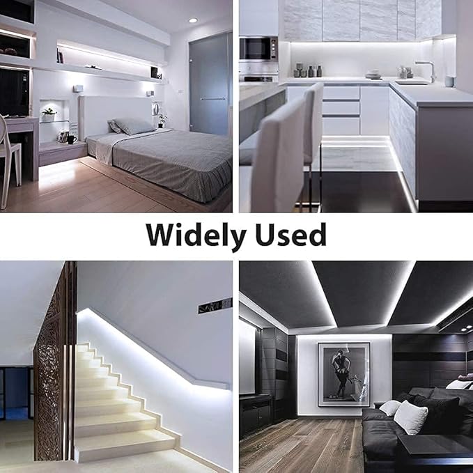 ZSLAIFU 2 Pack White USB Light Strip 5V COB Flexible Strip Light LED Backlight for Bedroom Cabinet Vanity Mirror DIY Lighting (3.28FTx2)