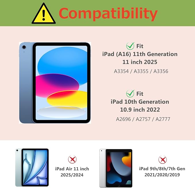 DTangLsm for iPad A16 Case iPad 11th Generation Case 11-inch 2025, iPad 10th Generation Case 10.9-inch 2022, Smart PU Leather Folio Stand Cover with Pencil Holder, Auto Wake/Sleep, Honeycomb Pink