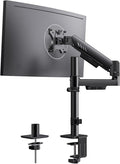 ErGear Single Monitor Arm, Adjustable Desk Gaming Monitor Mount for 13-34″ Screens, Up to 19.8 lbs, Enhanced Stability with Integrated C-Clamp, Upgraded Cable Management, VESA 75x75/100x100mm, Black