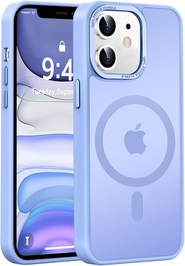 Newfuture Designed for iPhone 11 Case with Strong Magnetic [13 FT Military Drop Protection] [Compatible with Magsafe] Slim Translucent Matte Shockproof with Anti-Fingerprint Phone Case, Blue