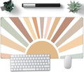 Boho Desk Mat, Sunshine Large Mouse Pad, XXL Mousepad Long Laptop Keyboard Mat, 31.5 X15.7, Stitched Edges