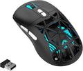 FD Wireless Gaming Mouse,Rechargeable RGB Programmable Macro Mouse,10000 DPI,Tri-Mode 2.4GHz/BT 5.0 with Wired,3.7V 500mAh Built-in Battery for Laptop Desktop PC MacBook Chromebook - Black