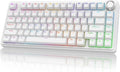 AULA F75 - 75% Mechanical Keyboard, Wireless Gaming keyboard BT5.0/2.4GHz/USB-C, Hot Swappable Custom Pre-lubed Switches with Knob, RGB Backlit Shine-Through PBT Keycaps Creamy Sounding Keyboard