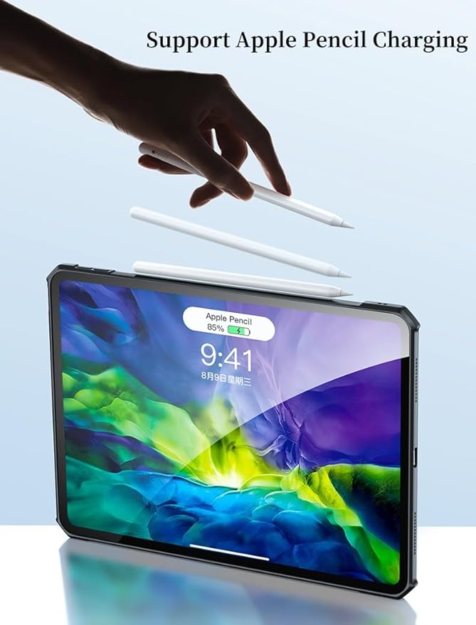 Clear Case for iPad Mini 7 A17 Pro with Stand, iPad Mini 7/6 Transparent Case Kickstand Slim Light Drop Safe