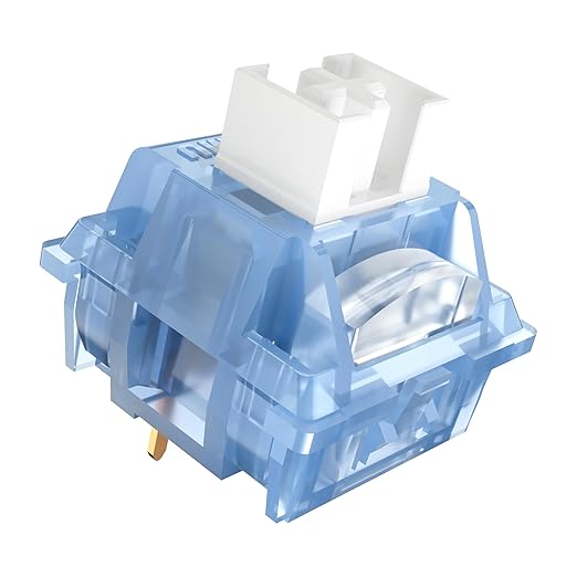 Outemu V3 Ice Blue Switches,Clickers for 3D Prints,3-pin 40gf Pre-lubed Dustproof Clicky Switch,Suitable for MX Mechanical Gaming Keyboards(72Pcs)
