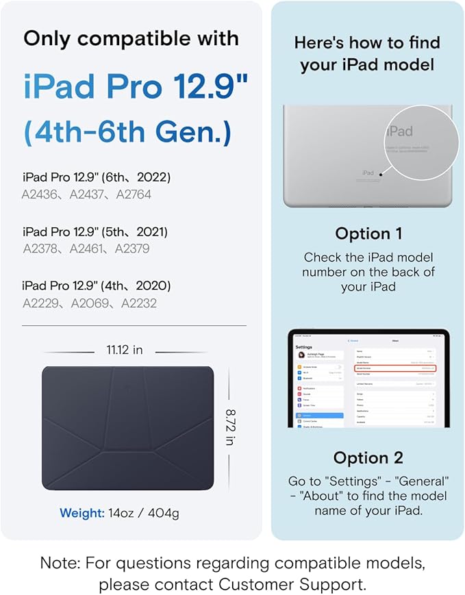 MOFT Dynamic Folio Tablet Stand for Desk Compatible with iPad Pro 12.9" (6th 2022 | 5th 2021 | 4th 2020), Slim Magnetic Tablet Holder Case with 20+ Viewing Angles, Navy Blue x Oz Green