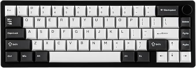 EPOMAKER Galaxy65 Wireless QMK/VIA Mechanical Keyboard, Ball-Catch Anodized Aluminum Custom Keyboard, Pre-Lubed Hot-Swappable Switch, RGB Backlit, Rotary Knob, 2.4Ghz/BT/Type-C (Black)