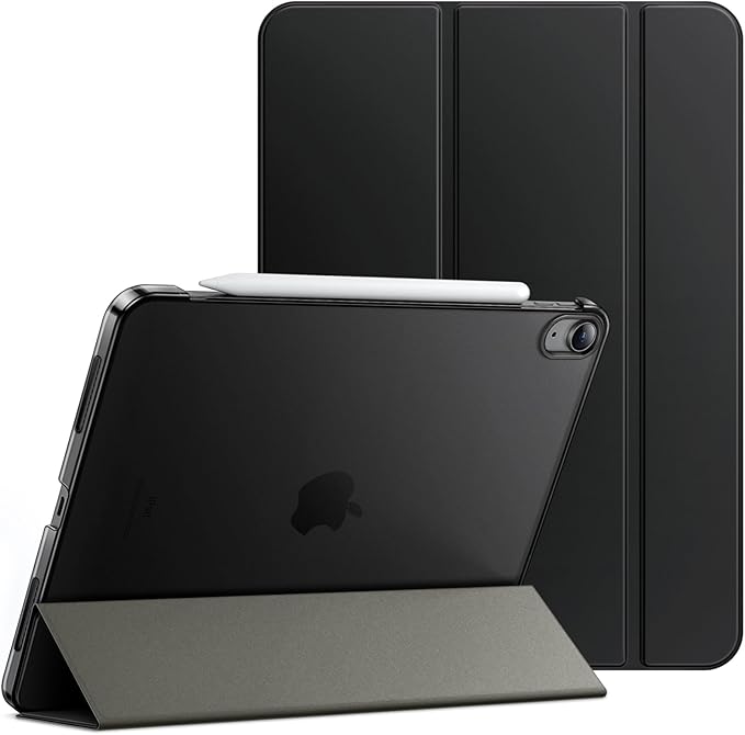 JETech Case ONLY for iPad Air 11-Inch M4/M3/M2 (2026/2025/2024), iPad Air 5/4 (2022/2020 5th/4th Generation 10.9-Inch), Slim Stand Hard Back Shell Cover with Auto Wake/Sleep (Black)