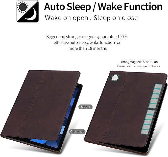 Gexmil Genuine Leather Case for iPad Pro 13 Inch (M5/M4) 2025/2024 with Pencil Holder,Protective Shockproof Smart Premium Leather Folio Cover Adjustable Stand Auto Sleep/Wake Anti-Slip, Sanded Brown